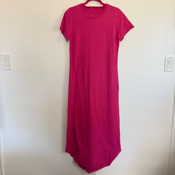 Frank & Eileen Harper Perfect Tee Shirt Maxi Dress in Pink Small - Picture 2 of 5